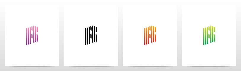 Wall Mural - Partition Formed Letter Logo Design R
