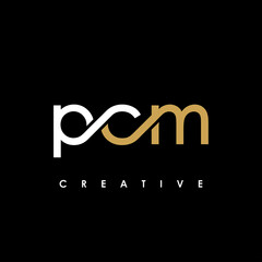 PCM Letter Initial Logo Design Template Vector Illustration