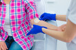 © shevchukandrey - Putting a sticking plaster after taking blood from the vein