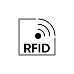 Rfid tag icon radio frequency identification image