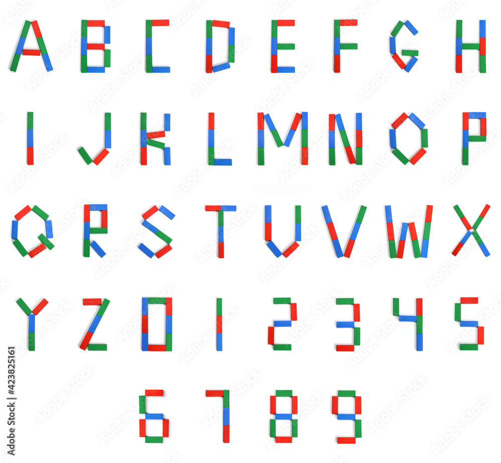 Letters A B C D E F G H I J K L M N O P Q R S T U V W X Y Z And Numbers Made Of Colored Letters A B C D E F G H I J K L M N O P Q R S T U V W X Y Z And Numbers Made Of Colored