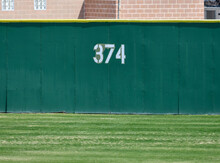 Baseball Field Stadium Wall In The Outfield