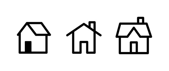 House vector icon set. Home symbol.