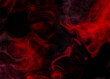 Grunge dark horror black background with bright red mist, smoke Halloween goth design	