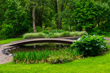 details from the Botanical garden in Akureyri, Iceland during summer season