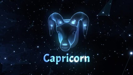 capricorn zodiac horoscope sign 3d animation astrology 01