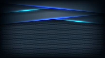 Wall Mural - modern dark blue abstract digital futuristic technology background
