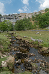 Wall Mural - View of the countryside around Malham Cove in the Yorkshire Dales National Park