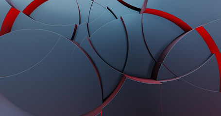 Wall Mural - abstract shapes with metallic blue and red. perfect for screen, text overlay, or corporate and busin
