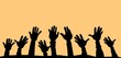 © Receh Lancar Jaya - hand drawn of hands clapping ovation. applause, thumbs up gesture on doodle hands up. vector illustration