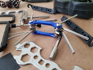 Bicycle wrench and multitool for bike repair