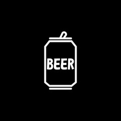 Poster - Can of beer icon isolated on dark background