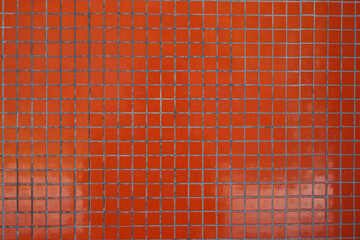 Wall Mural - orange color small tiles mosaic background