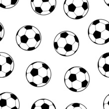 Seamless Soccer Balls Background