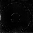 cd mark texture on paper for old cover art. grungy frame in black background. can be used to replicate the aged and worn look for your creative design.