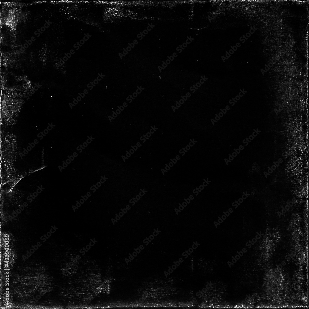 old paper texture in square frame for cover art. grungy frame in black background. can be used to replicate the aged and worn look for your creative design. - obrazy, fototapety, plakaty 