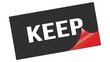 © outchill - KEEP text on black red sticker stamp.