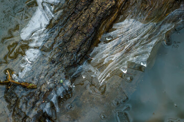  Ice on a drainage ditch in East Grinstead
