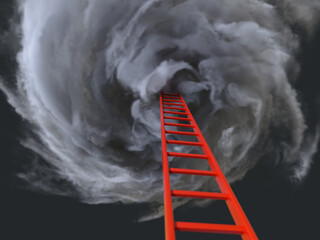 Wall Mural - stairs to thundercloud