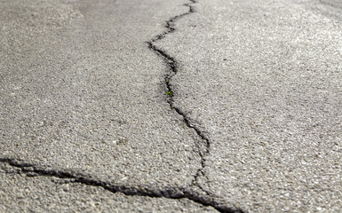 Canvas Print - Broken street floor