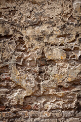 Wall Mural - Old brick and plaster wall texture background