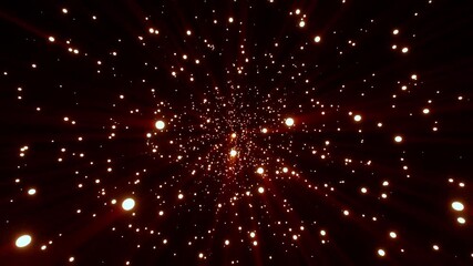 Abstract motion background shining gold particles. Shimmering glittering particles. 4K video animation