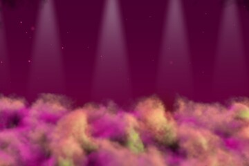 Wall Mural - Abstract background creative illustration of mystery smoke concept with spotlights you can use for creation purposes
