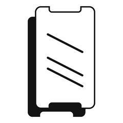 Canvas Print - Resistant phone glass icon, simple style