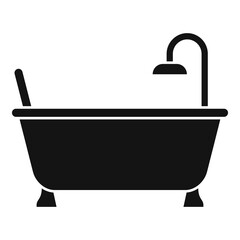 Canvas Print - Bath tub icon, simple style