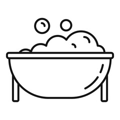 Canvas Print - Healthy jacuzzi icon, outline style