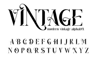 Vintage decorative font - Cathleen. Retro typerface. Elegance serif alphabet. Vector font for label, branding, tags, t-shirt, alcohol bottle.