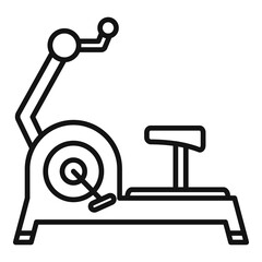 Poster - Gym exercise bike icon, outline style