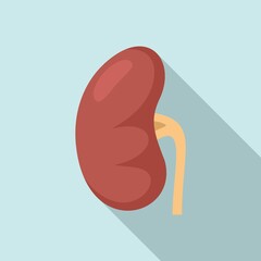 Sticker - Healthy kidney icon, flat style