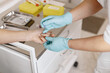 © prostooleh - Nurse taking blood sample from patient at the doctors office