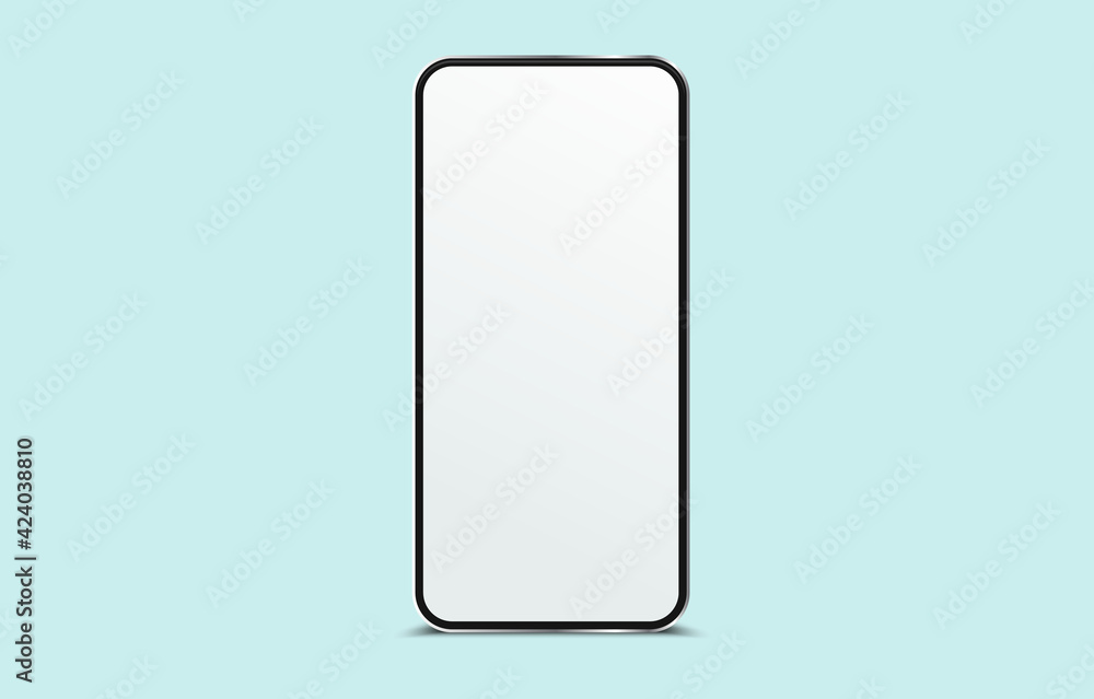 Realistic smartphone mockup. Mobile phone display, isolated device ...