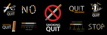 Vector logo, illustration call to quit smoking