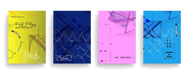Wall Mural - Artistic covers design. Creative colors backgrounds. Trendy futuristic design