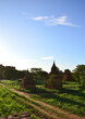 Stupas spreading around the world heritage site in Bagan, Myanmar