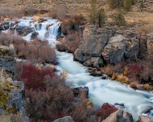 waterfall in the mountains