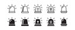 © IconLauk - Siren, sirene, alarm, alert icon set. Vector graphic illustration. Suitable for website design, logo, app, template, and ui.