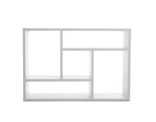 Wall Mural - Modern empty shelf on white background