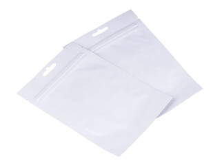 face mask patches isolated on a white background with clipping path. white foil sachet for cosmetic 