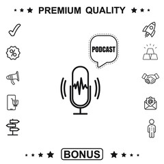 Wall Mural - podcast icon designs vector. Podcast icon logo concept. EPS 10