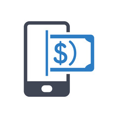 Canvas Print - Mobile banking icon