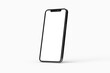 © vegefox.com - Realistic isometric black frameless smartphone mockup perspective 3d