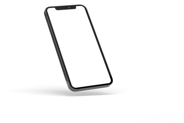 Poster - Realistic isometric black frameless smartphone mockup perspective 3d