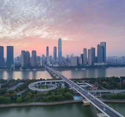 Wall Mural - changsha cityscape in early morning