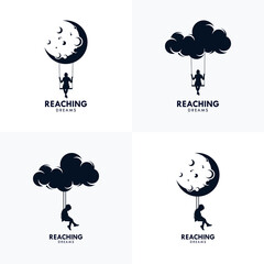 Wall Mural - Reaching Dreams Logo Design Template