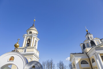 Exterior of the Cathedral of St. Nicholas the Wonderworker. Built in 1792. Monument of history and culture. Nikolo-Prozorovo, Russia