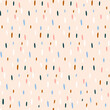 Seamless hand drawn pattern with colorful dots. Abstract childish texture for fabric, textile, apparel. Vector illustration